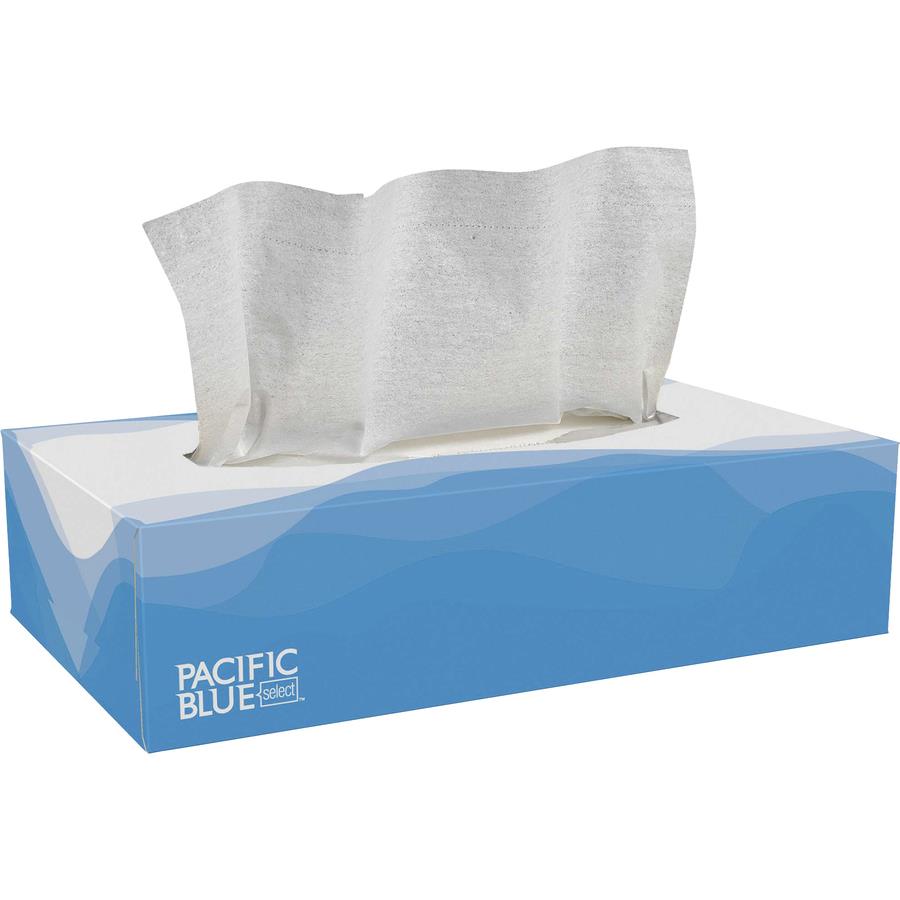 Genuine Joe Cube Box Facial Tissue - 2 Ply - White