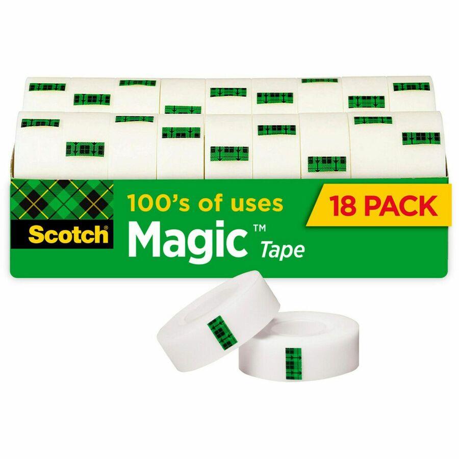 Scotch 3/4W Magic Tape - 27.78 yd Length x 0.75 Width - 1 Core - 24 /  Pack - Matte Clear - ICC Business Products