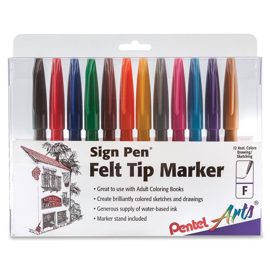 Pentel Color Pen, Set of 36, Assorted (s360-36)