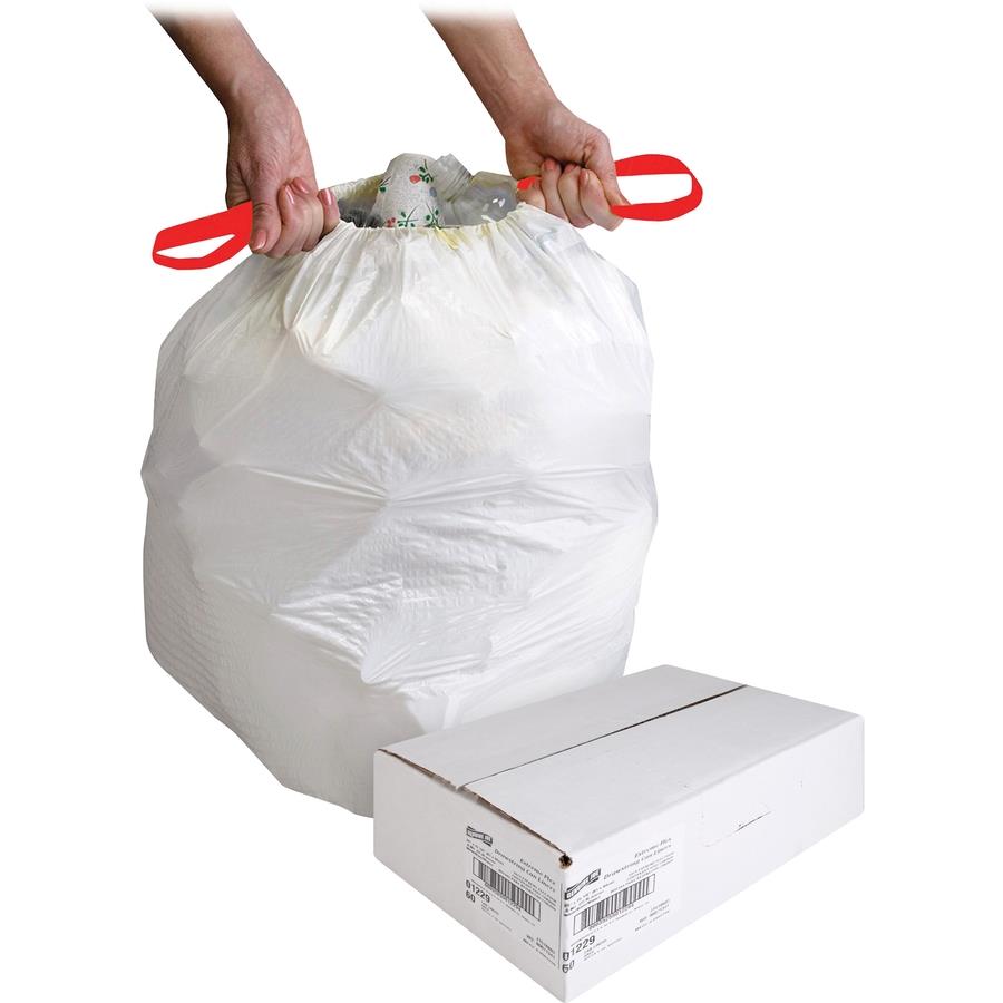 Genuine Joe 16-Gallon Linear Low-Density Bags - White