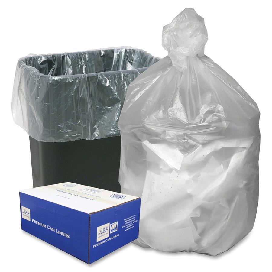 Genuine Joe Heavy-Duty Trash Can Liners, Extra Large Size - 60 Gallon -  Black - 50/Box 
