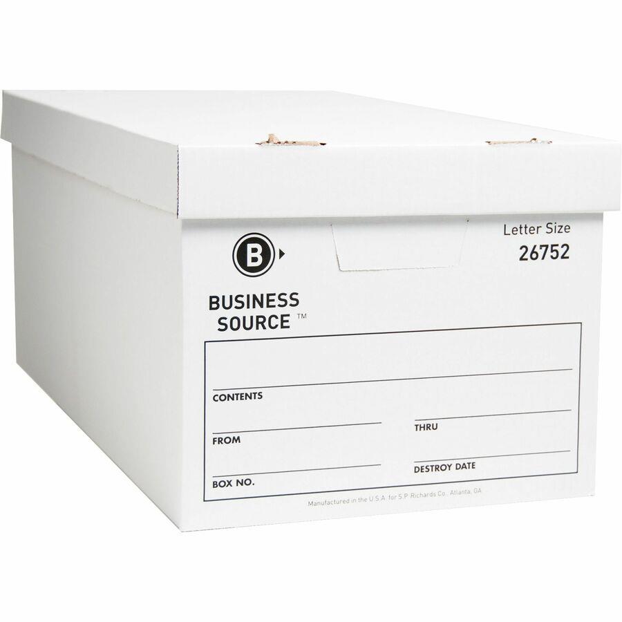 Bankers Box Stor/File Storage Box Letter/Legal Lift-Off Lid White/Blue 4/Carton