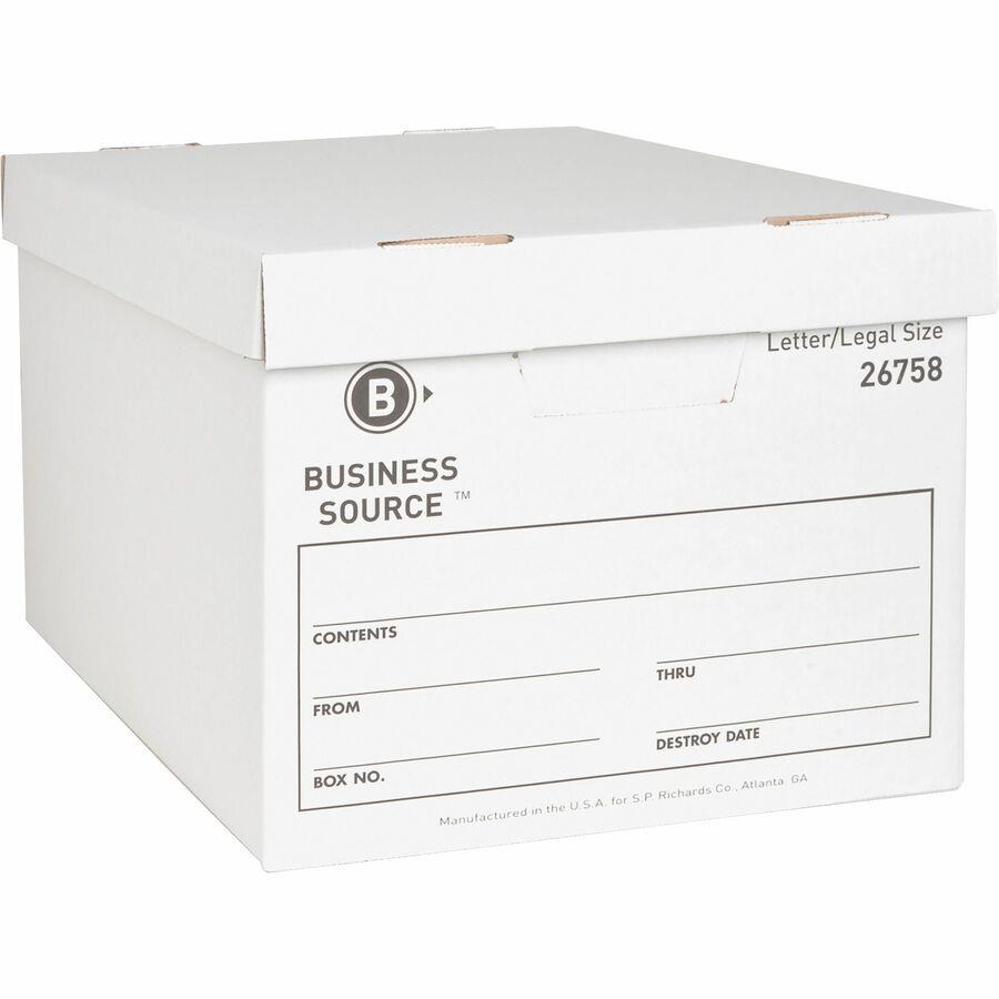 Business Source Lift-off Lid Heavy-Duty Storage Box - External BSN26758,  BSN 26758 - Office Supply Hut