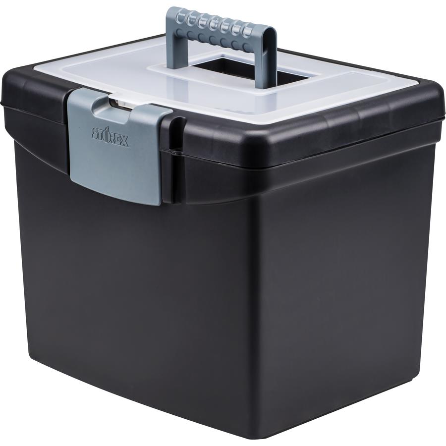 Akro-Mils Attached Lid Containers: 100 lb. Capacity:Boxes:Bins