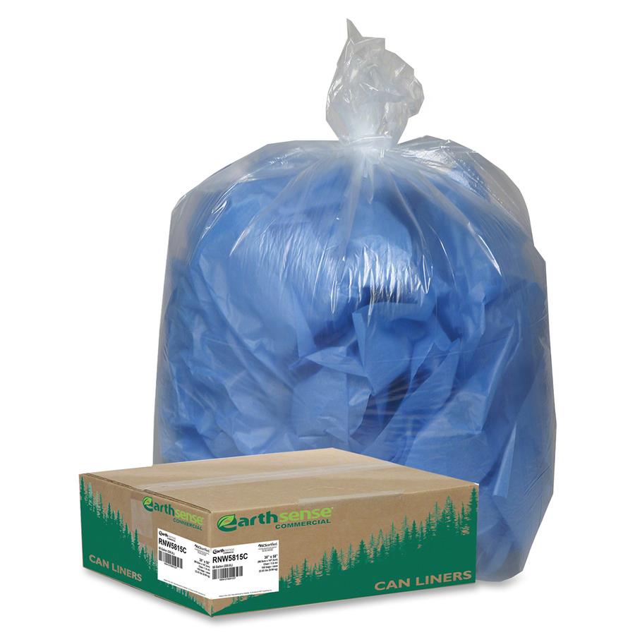 Berry Heavy-Duty Reclaim Recycled White Can Liners - Small Size