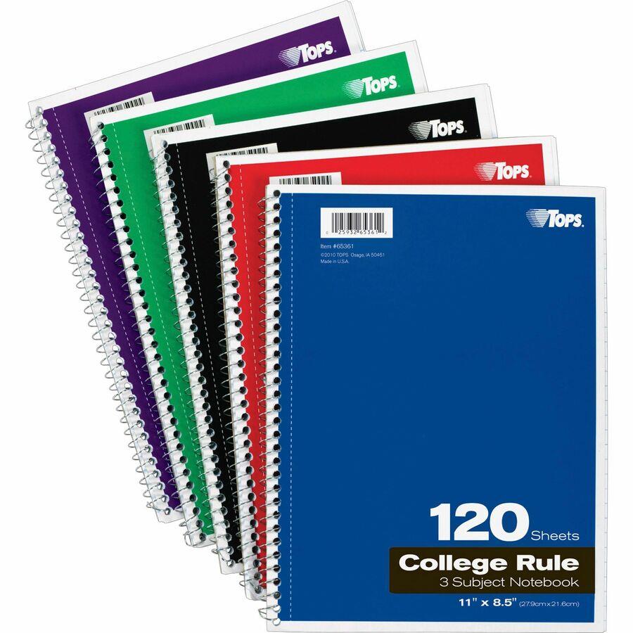 College　TOPS　Ruled　Letter　120　Supply　subject　Office　TOP65361　Notebook　Hut