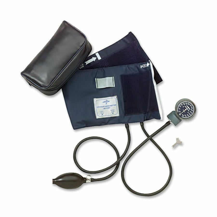 Medline Handheld Aneroid Sphygmomanometer - For Blood Pressure - Blue - Adult - Polyvinyl Chloride (PVC) Medline Handheld Aneroid Sphygmomanometer - For Blood Pressure - Blue - Adult - Polyvinyl Chloride (PVC)