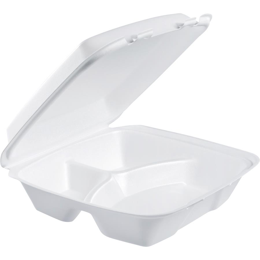 Styrofoam Take Out Meal Containers with 3 Compartments