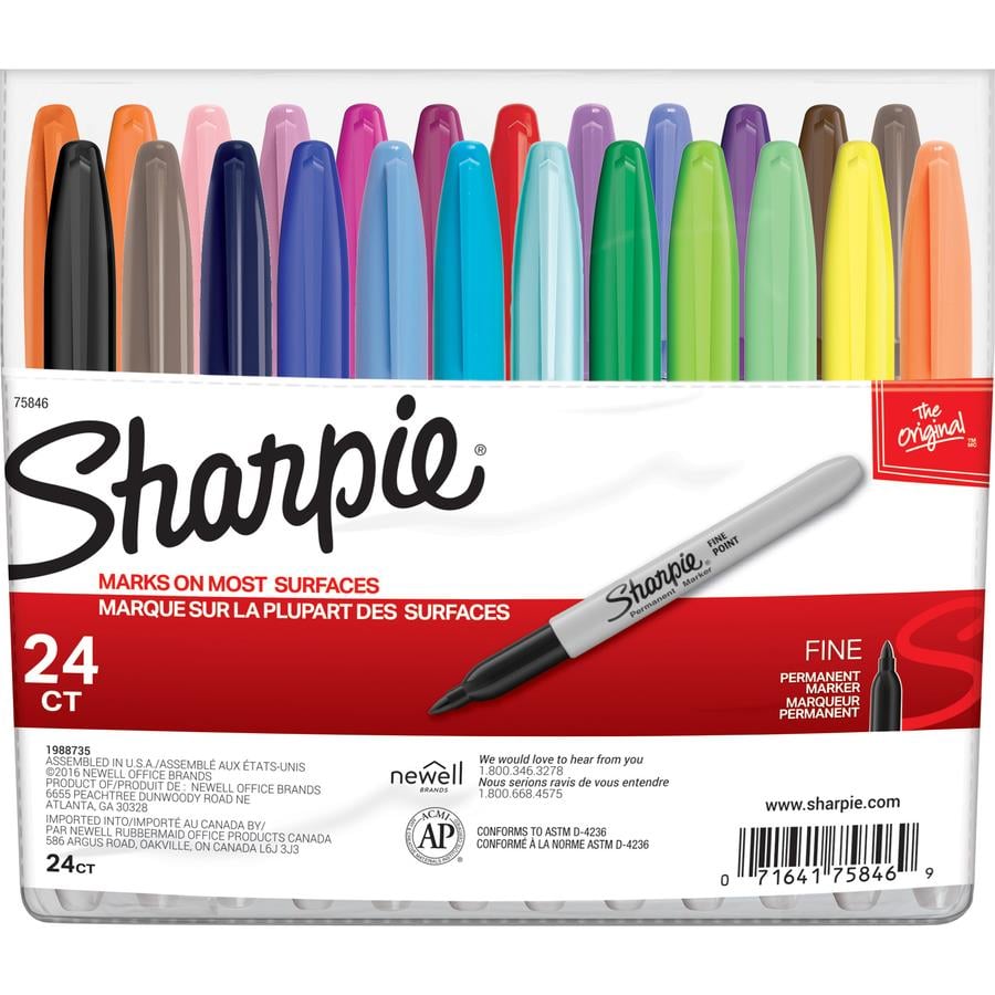 Sharpie Permanent Markers, Ultra Fine Point, Black, 12 Count - 1 Pack