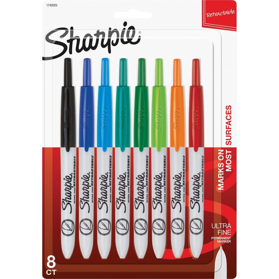 NEW 5 x Sharpie Pen Fine Tip Blue Permanent Marker Sharpies Markers Set  Pack!
