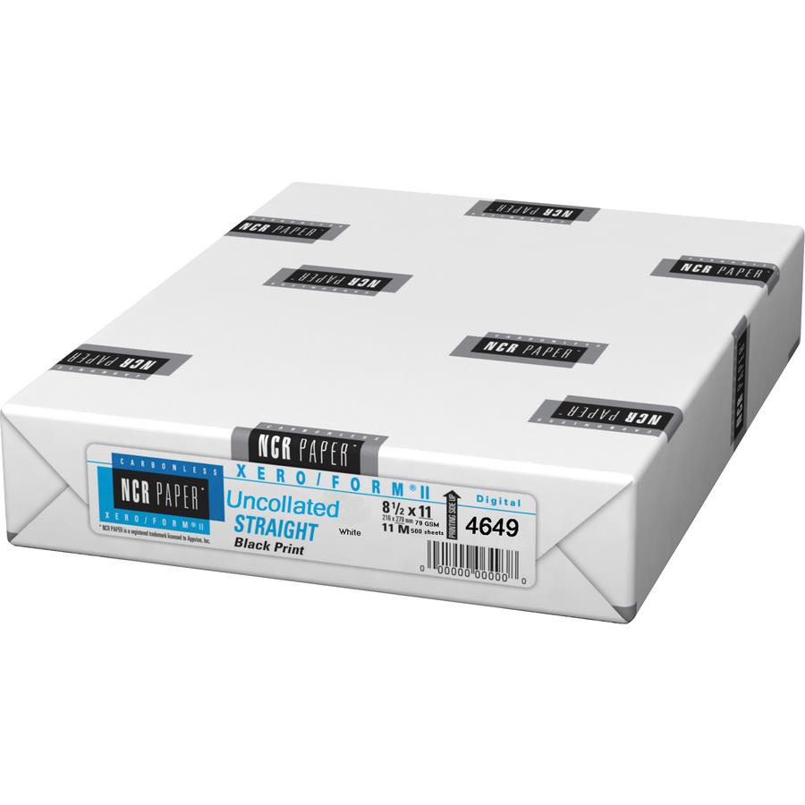 NCR Paper Xero/Form II Carbonless Uncollated Paper - White NCR4649, NCR  4649 - Office Supply Hut