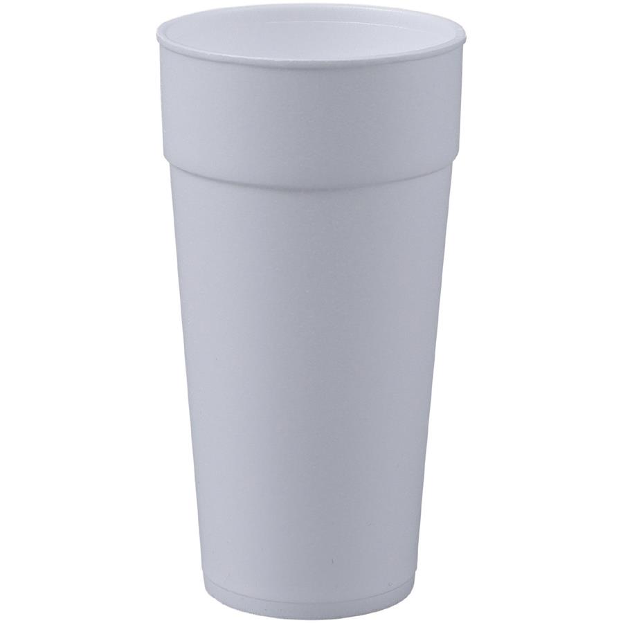 Dart Drink Foam Cups, Hot-cold, 24oz, White, 25-bag, 20 Bags-carton