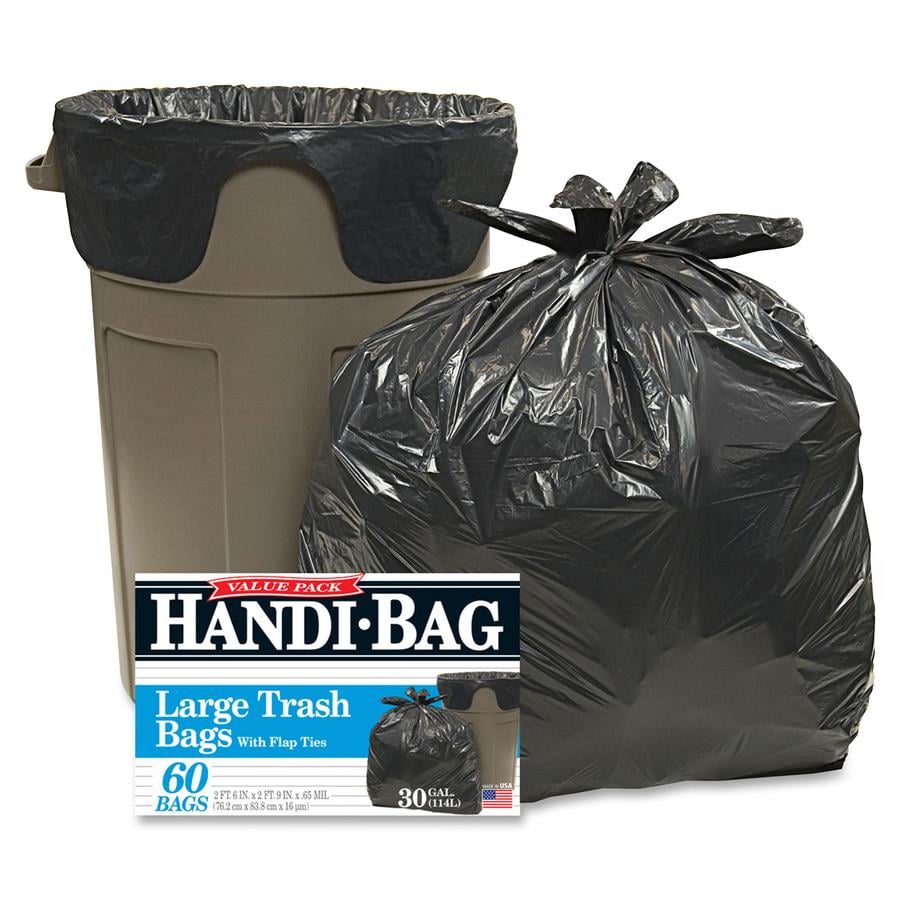 Hefty Medium Flap Tie Trash Bags, 24 bags, 8 Gallon 
