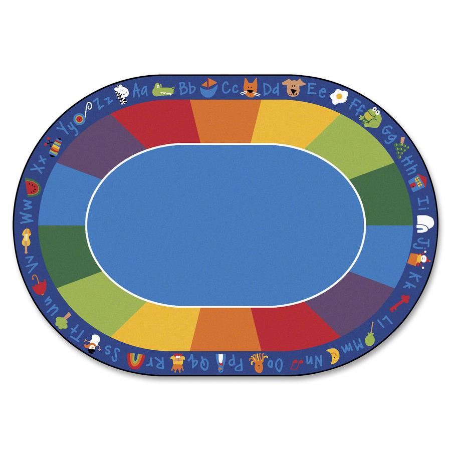 Bilingual Oval Rug