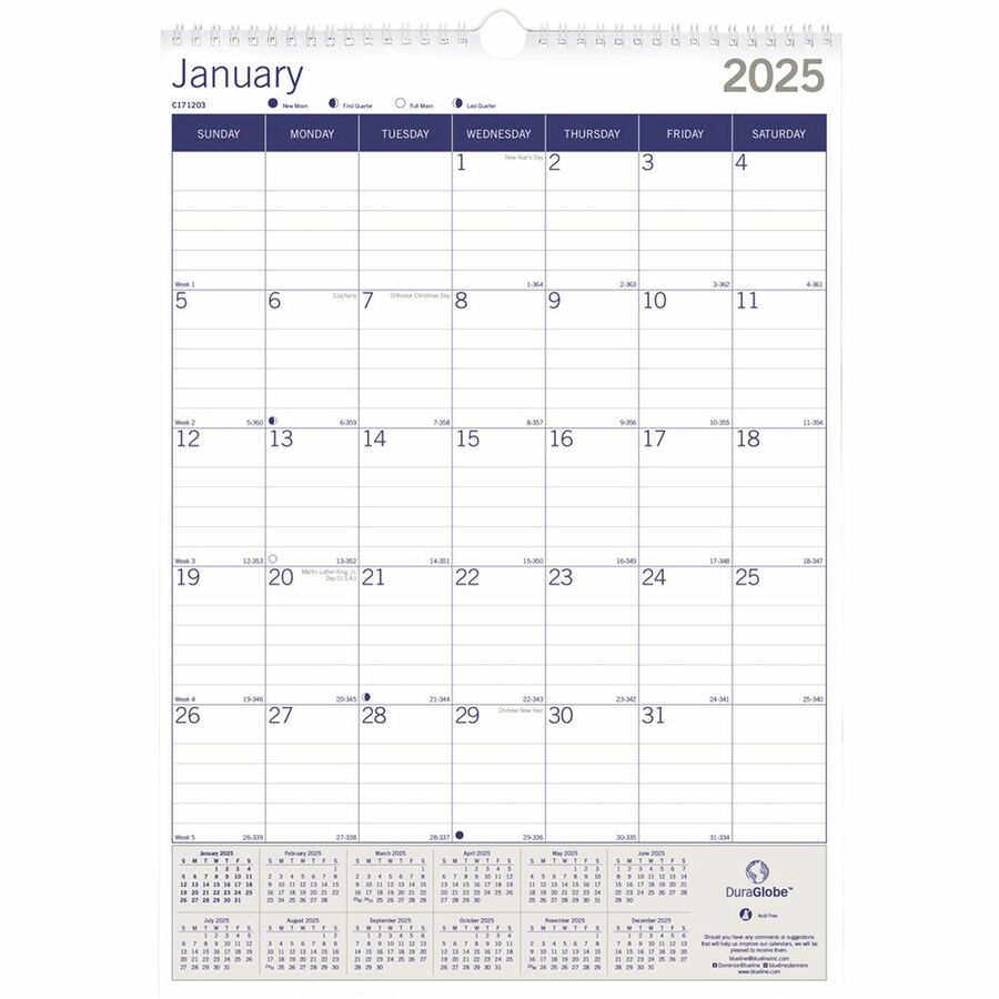 blueline-net-zero-carbon-wall-calendar-julian-dates-redc171303-red-c171303-office-supply-hut