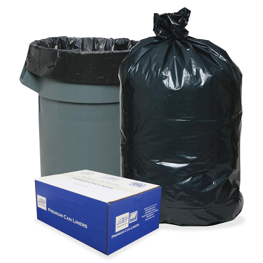 56 Gallon Natural High Density Trash Bags - 12 Micron