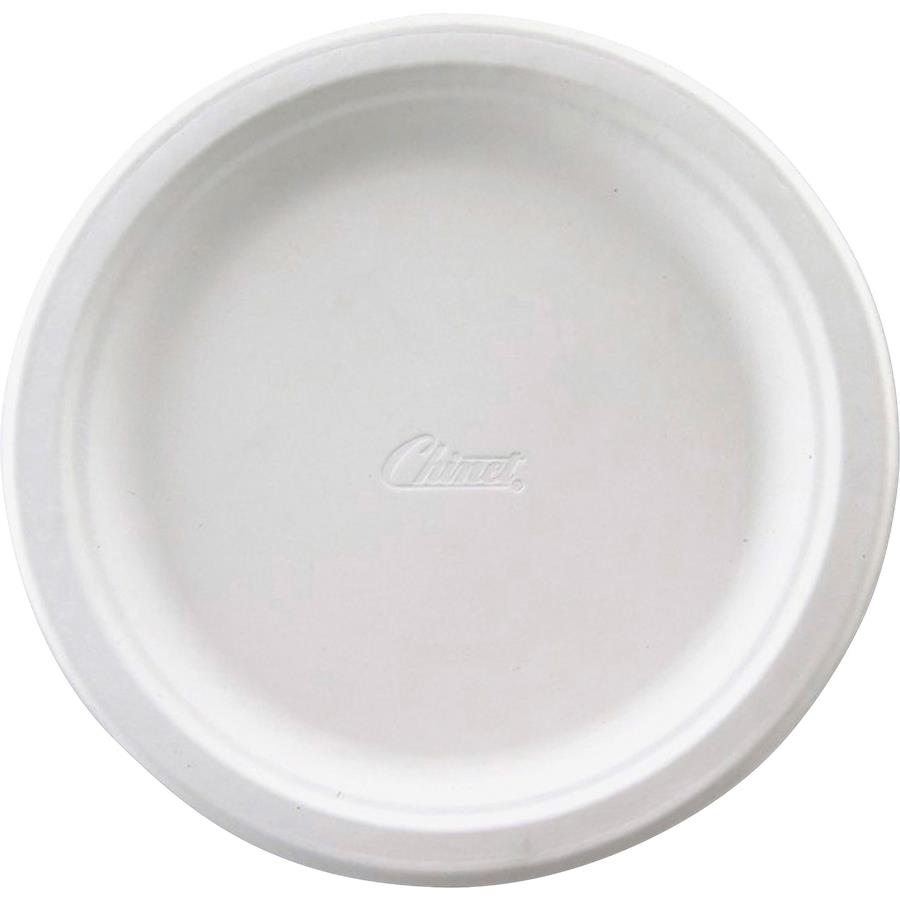 Heavy-Duty Paper Plates, White, 9