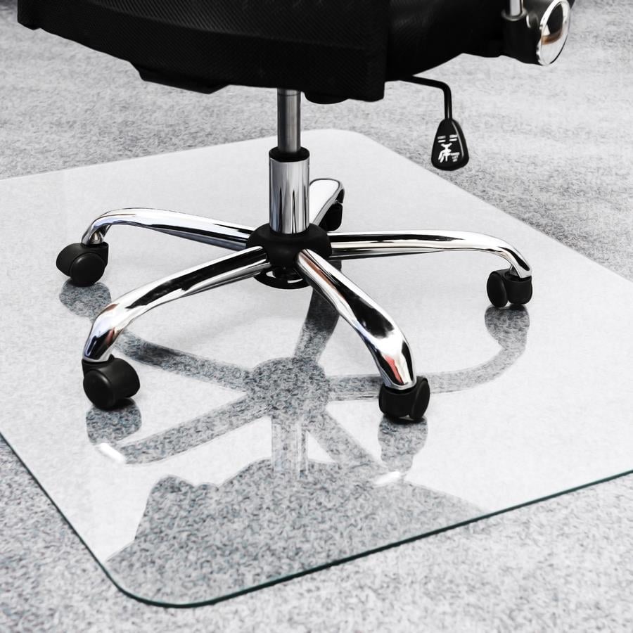 Deflecto Chair Mat For Medium Pile Carpet Rectangular 36 W x 48 D Black -  Office Depot