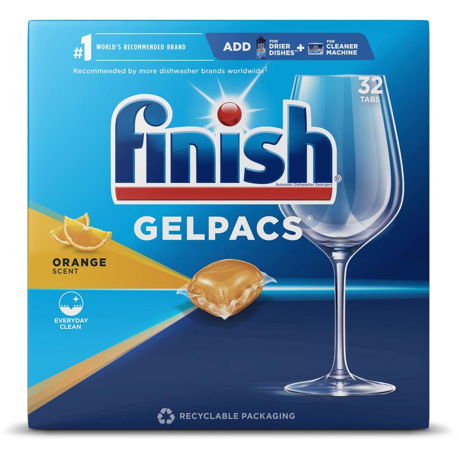 Finish Dishwasher Gel Packs - Gel - 1.3 fl oz (0 quart) - Orange