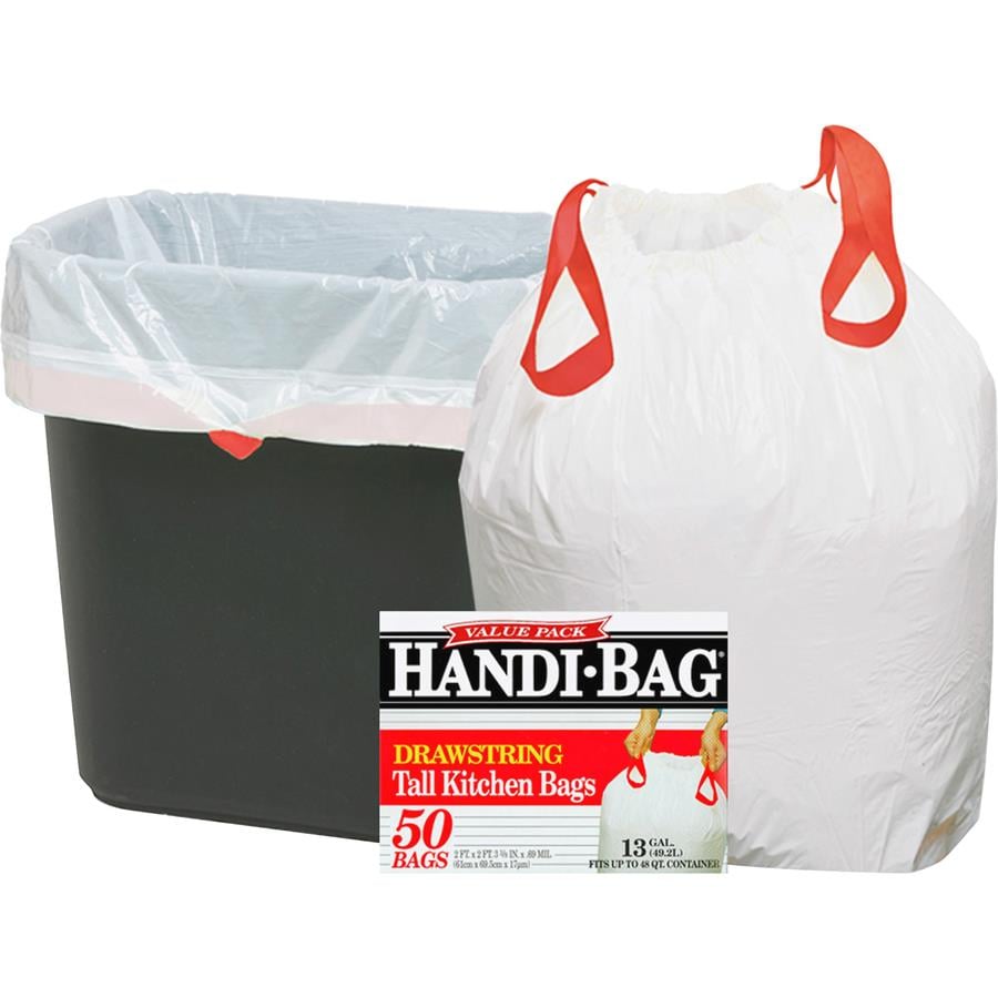 10-Gallon Kitchen Trash Bag, Drawstring Garbage Bags 30-Count Box