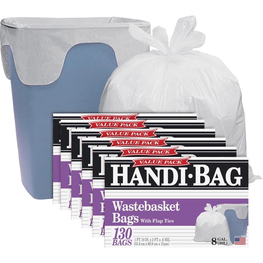 Heavy Duty Strong Trash Bags Kitchen Bag With Ties 13 Gallon 130