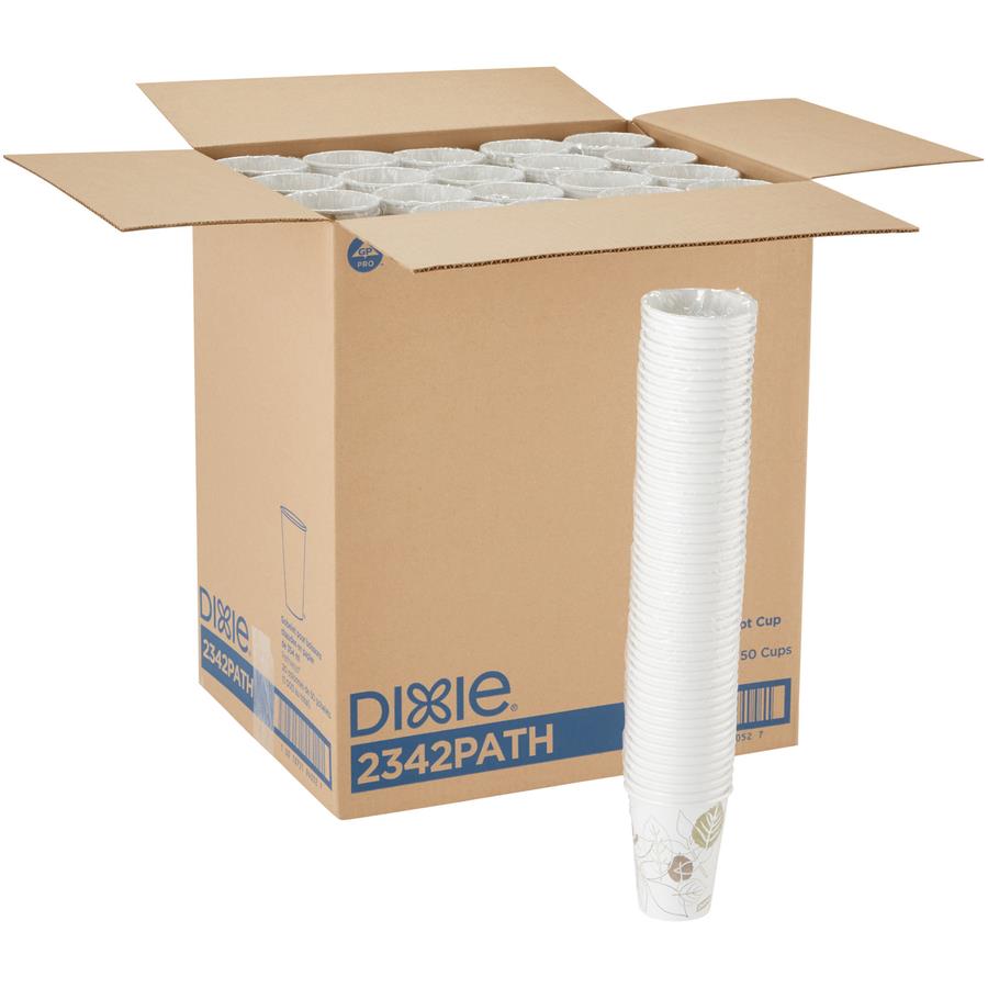 Dixie Pathways Paper Hot Cups by GP Pro - 50 / Pack - White DXE2342PATH,  DXE 2342PATH - Office Supply Hut