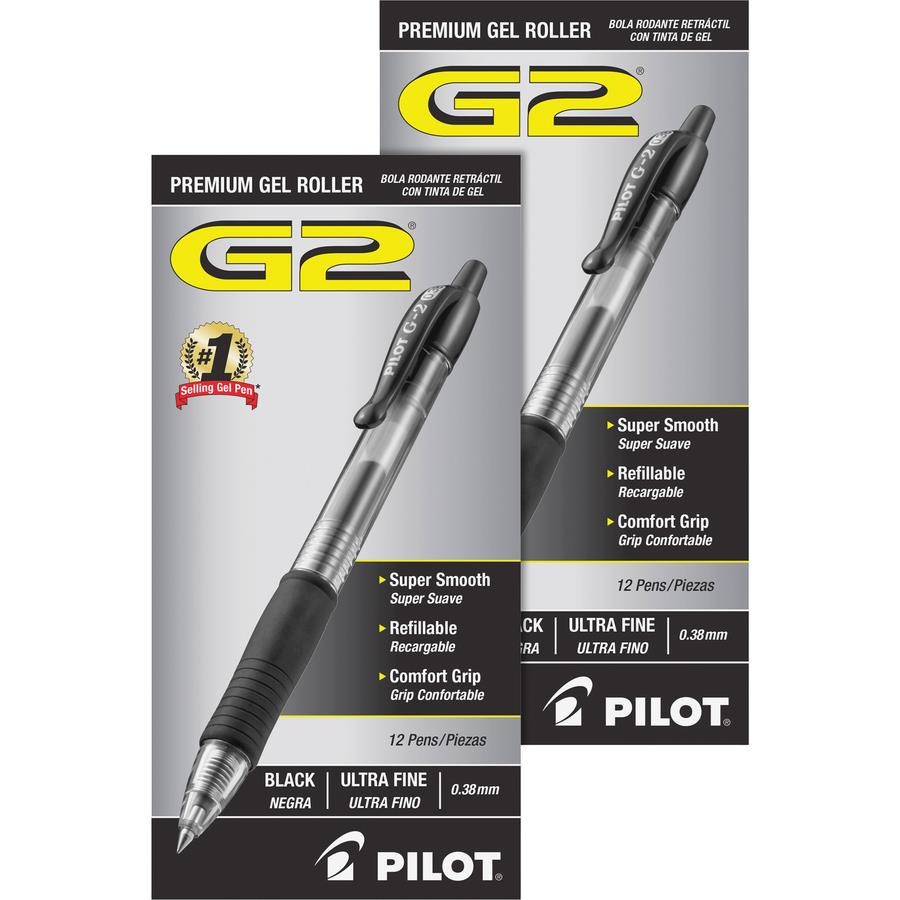 S-Gel, Gel Pens, Ultra Fine Point (0.38Mm), Black, 4 Count
