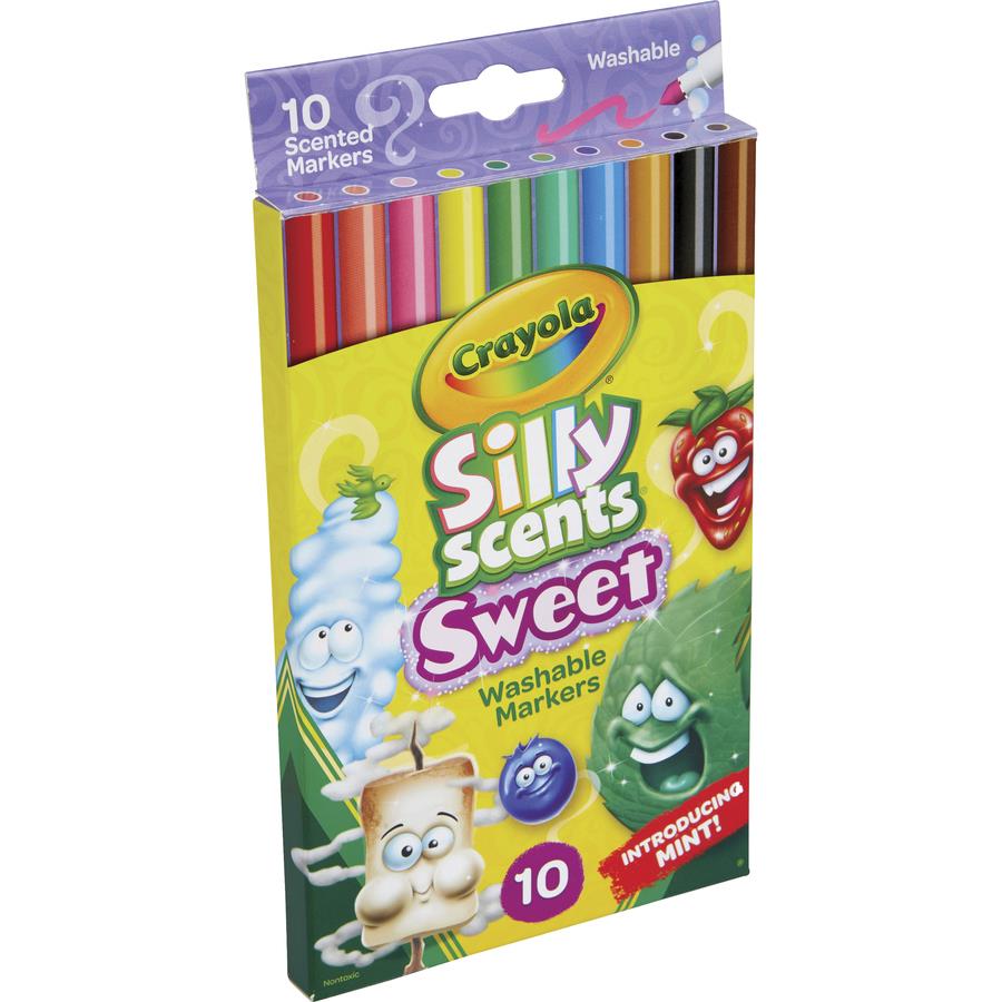 8-pack Crayola Scented Markers, Silly Scents, Sweet, Washable Markers, Back  to School 