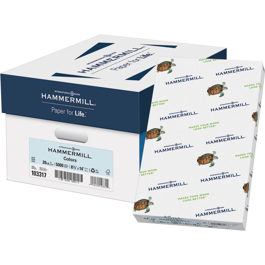Hammermill Recycled Great White Copy Paper, 8 1/2'' x 11'', 20 lb