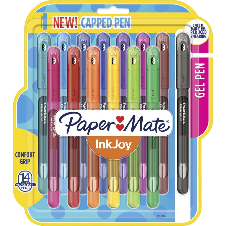 Paper Mate Ball Point Pens, 1.4 mm, Assorted Ink - 4 pens