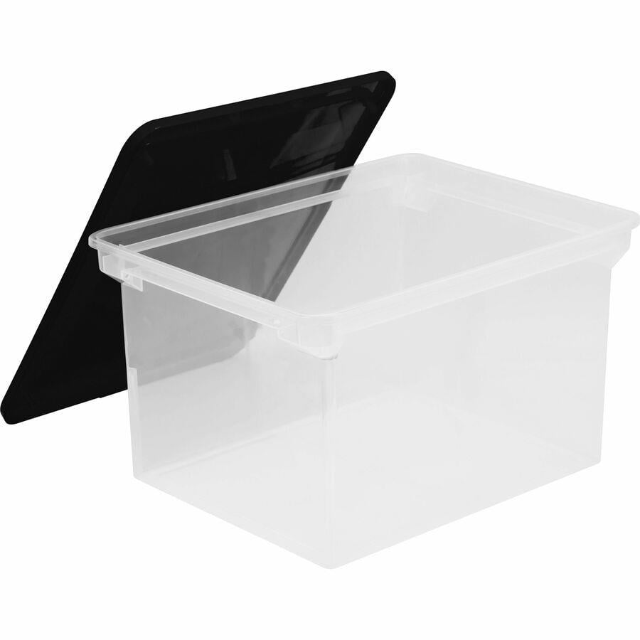 Lorell 6 Deep Storage Bin - Clear