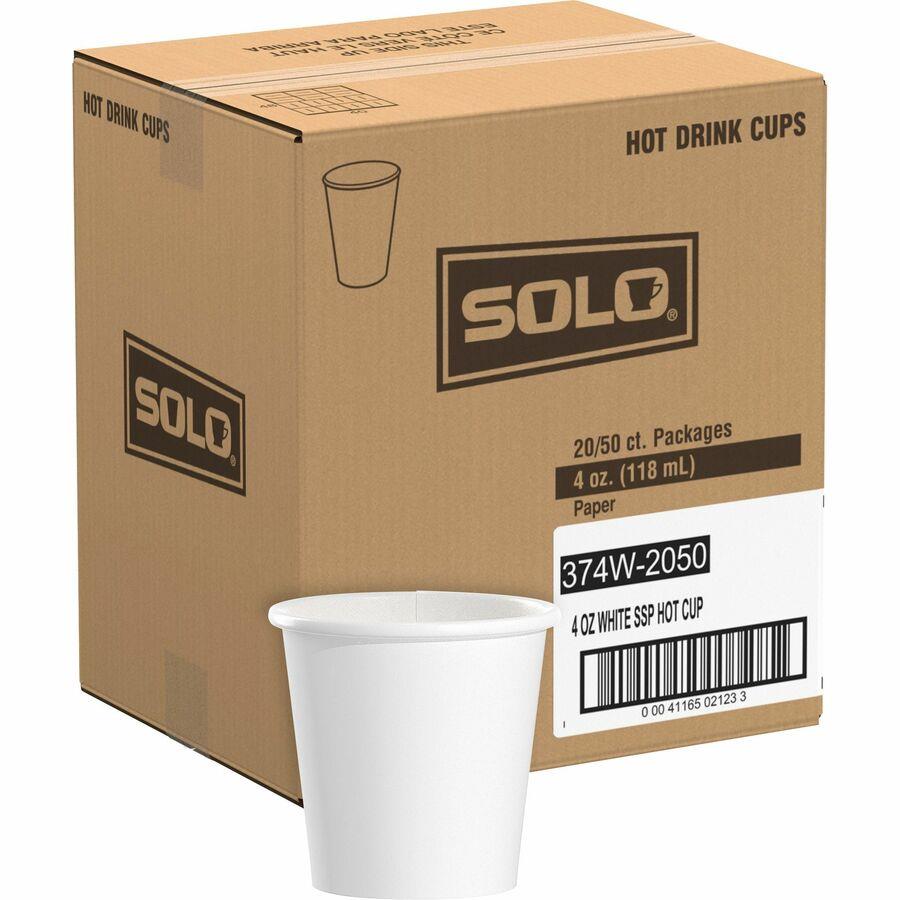 Solo Disposable Paper Hot Cups with Reclosable Lid, 16oz, 10 Count 