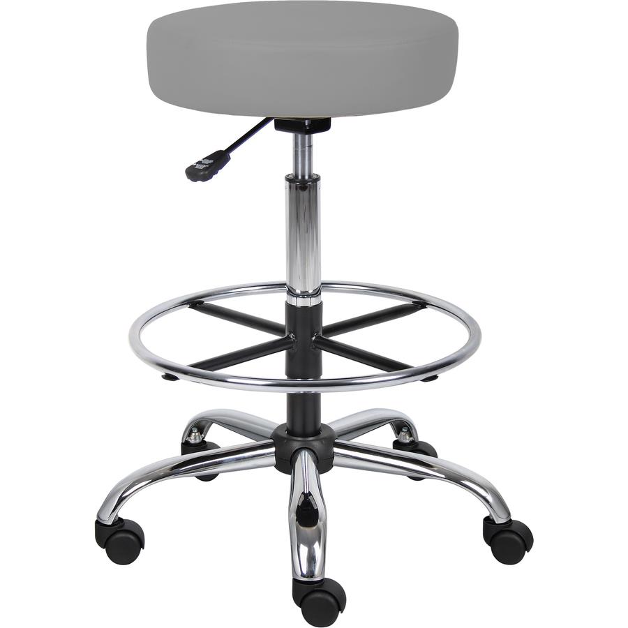 Safco DIESEL Adjustable Height Stool Pewter