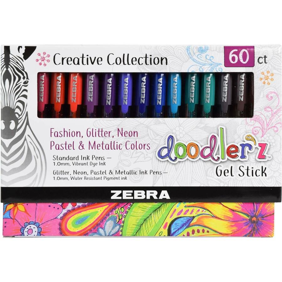 Zebra - Sarasa Retractable Gel Pen, Assorted Ink, Medium - 14/Pack