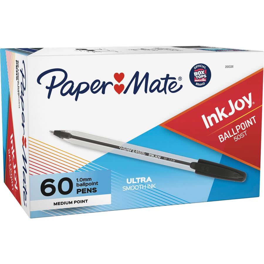 Paper Mate Write Bros. Ballpoint Stick Pen, 1.0 mm Medium Tip, Red  Ink/Barrel, Pack of 12 