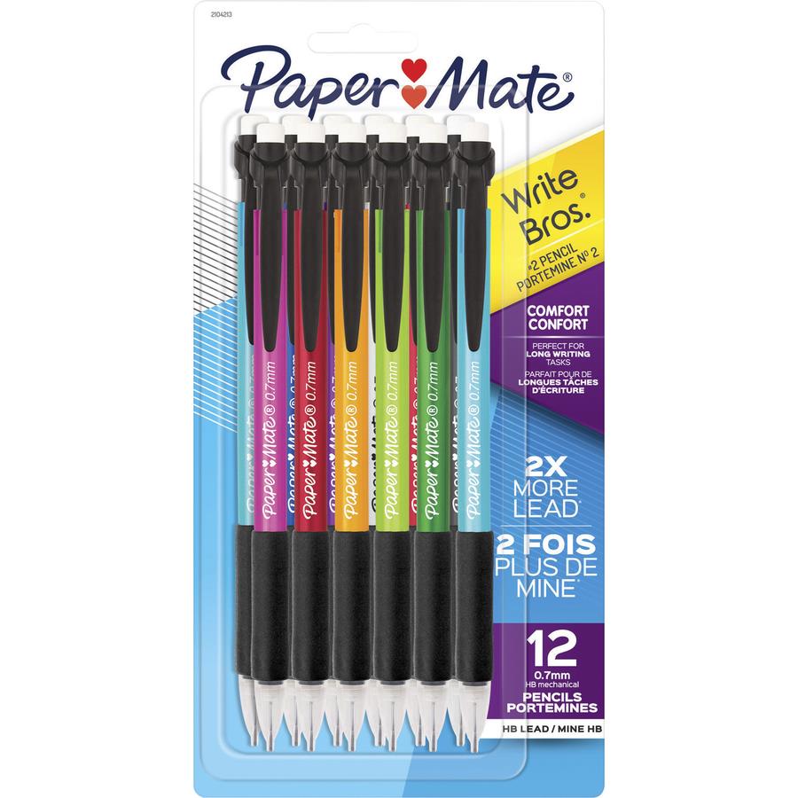 Paper Mate Write Bros. Classic Mechanical Pencils - #2 Lead - 0.7 mm Lead  Diameter - 12 / Dozen - ICC Business Products