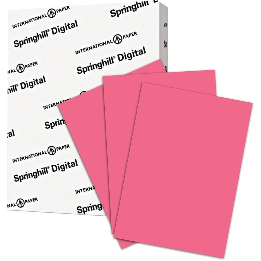 Springhill 8.5x11 Printable Multipurpose Card Stock - Cherry - 92  Brightness - Letter - 8 1/2 x 11 - 110 lb Basis Weight - Smooth - 250 /  Pack - ICC Business Products