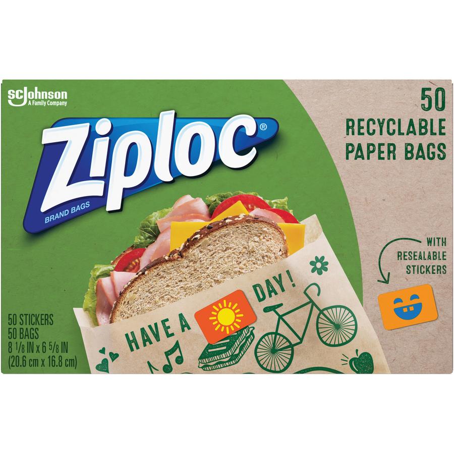 Ziploc Gallon Storage Slider Bags Blue Pack Of 68 Bags - Office Depot