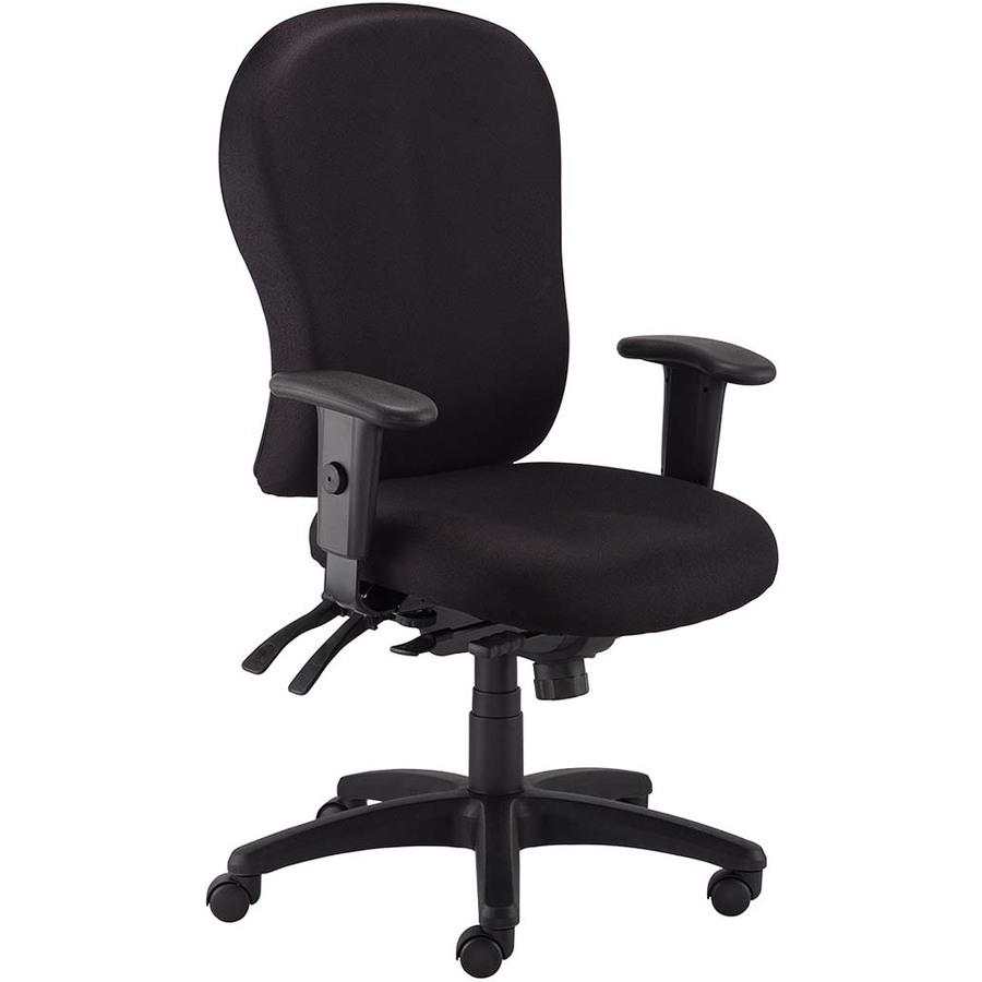 Eurotech Ergohuman Mid-Back Mesh-Leather Chair, Black-Chrome