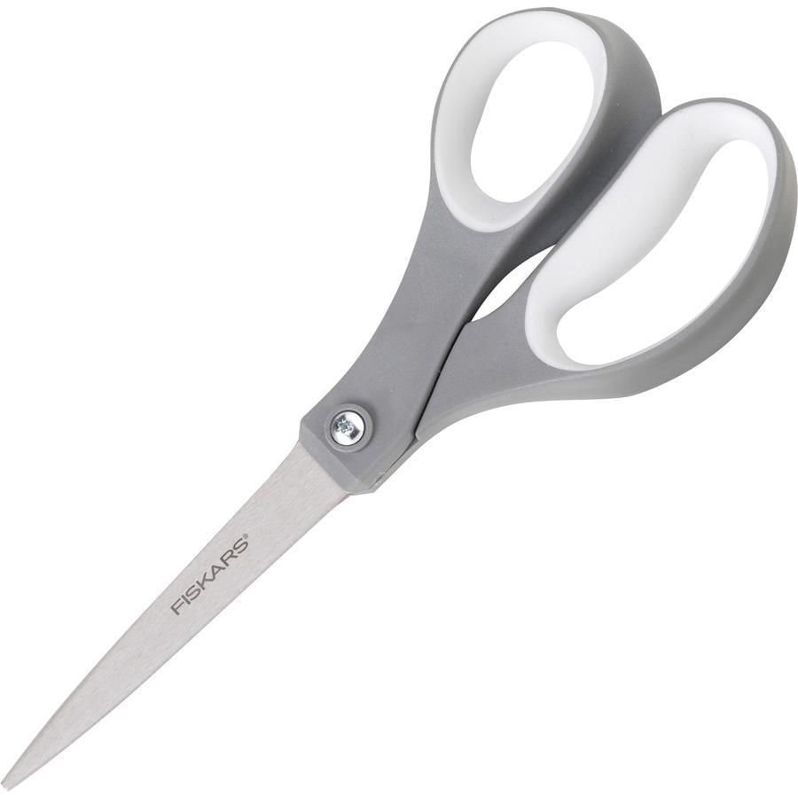 Fiskars Recycled All-purpose Scissors - Stainless Steel - Straight Tip -  Black - 2 / Pack