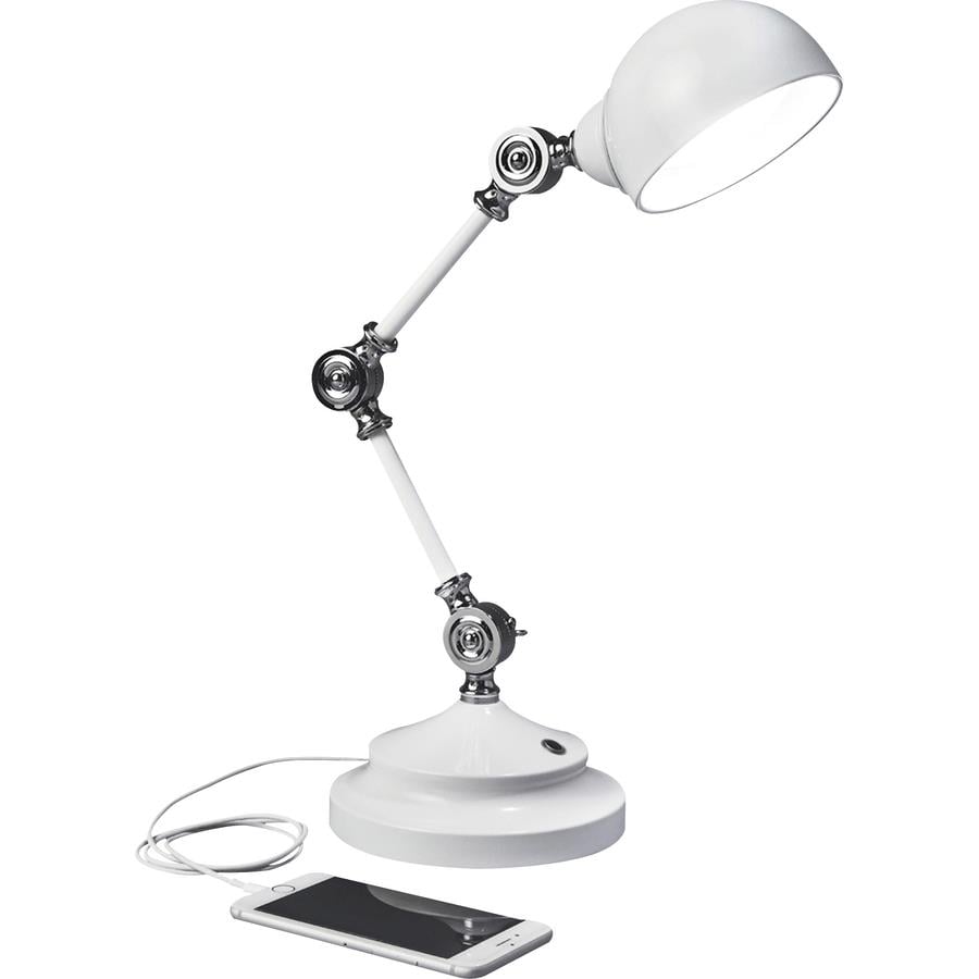 OttLite Ottlite Desk Lamps 26-in Adjustable White Touch Desk Lamp with  Plastic Shade in the Desk Lamps department at