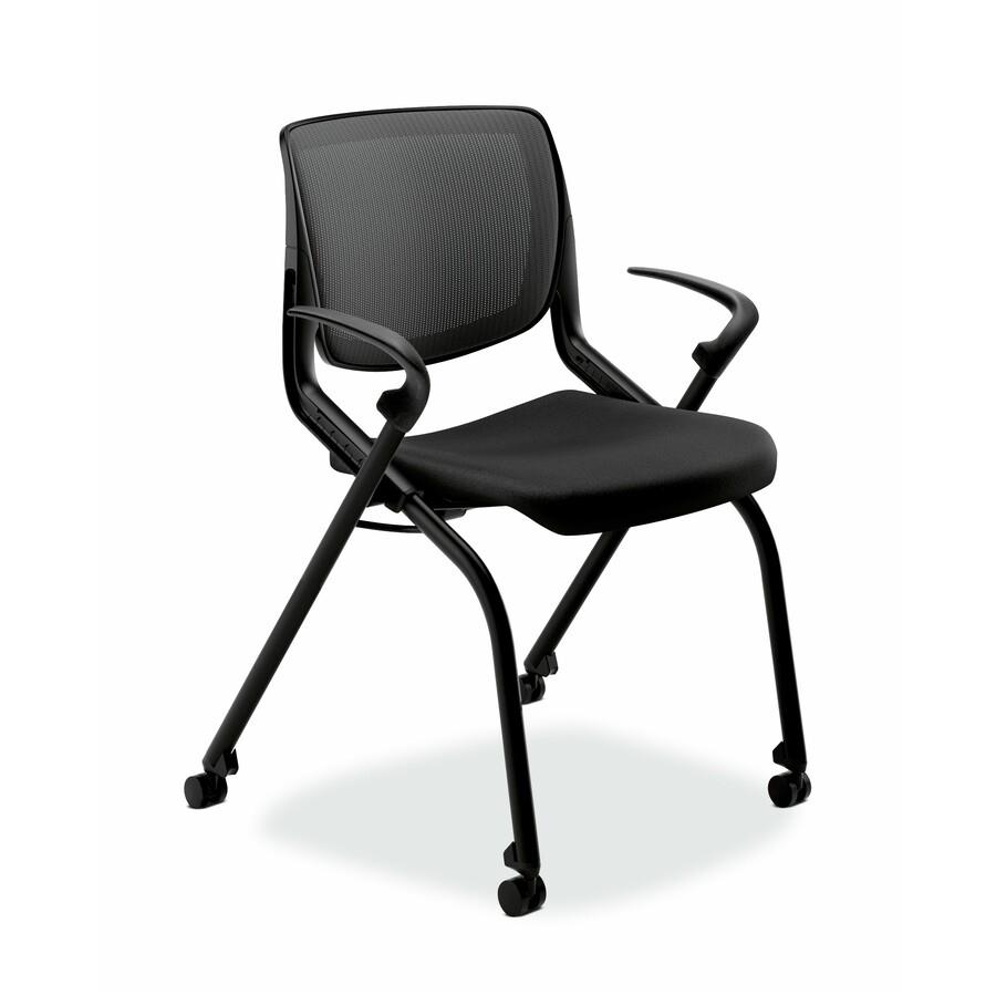 HON Motivate Chair - Black Fabric Seat - Black Back - Textured Black ...