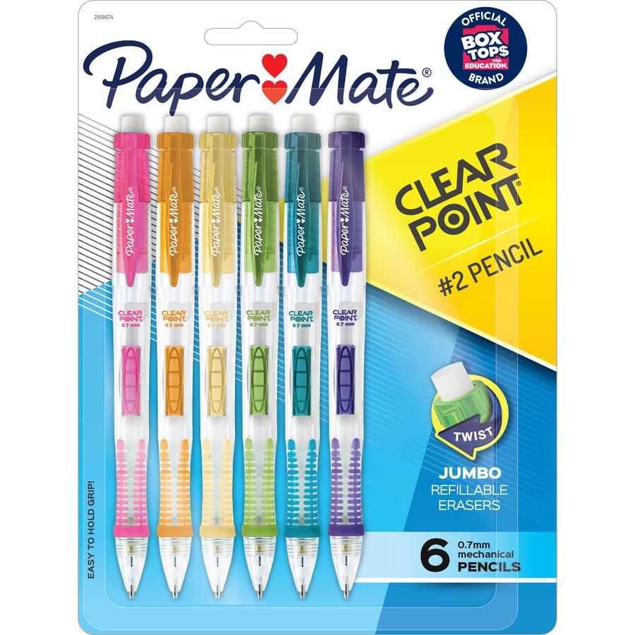 Paper Mate Clear Point Mechanical Pencil, 0.7 mm - 2 pack