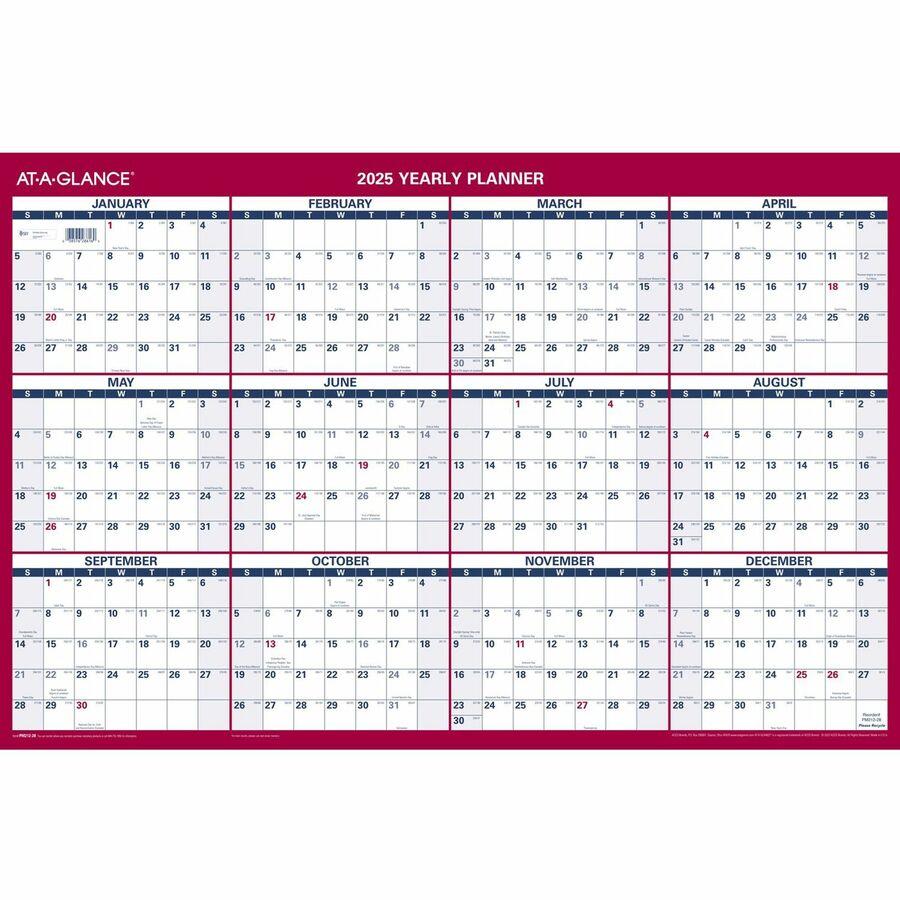 At-A-Glance Reversible Paper Yearly Wall Planner - Julian Dates - Yearly - 1 Year - January 2021 till December 2021 - 36 quadax-printable-monthly-julian-calendar-2021-calendar-template-2024