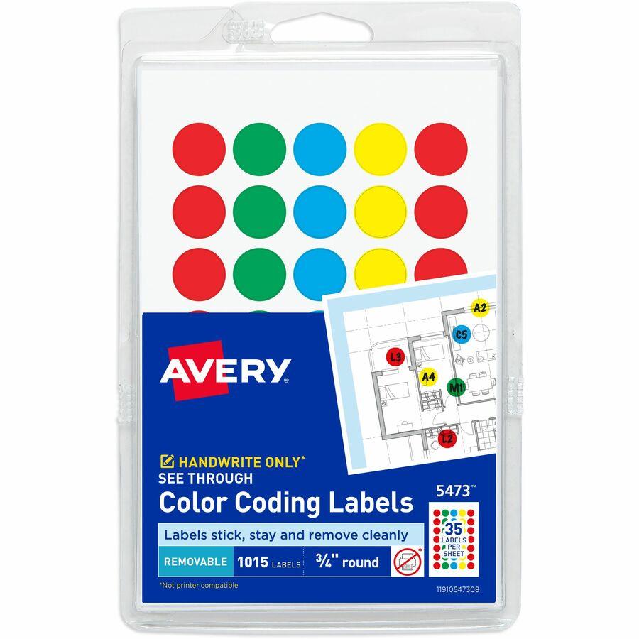 Avery Color Coded Label - - Width3/4 Avery Color Coded Label - - Width3/4
