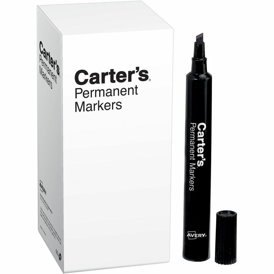 Avery Marks A Lot 08888, Black Ink, Large Chisel Tip Permanent Marker, Box  of 12