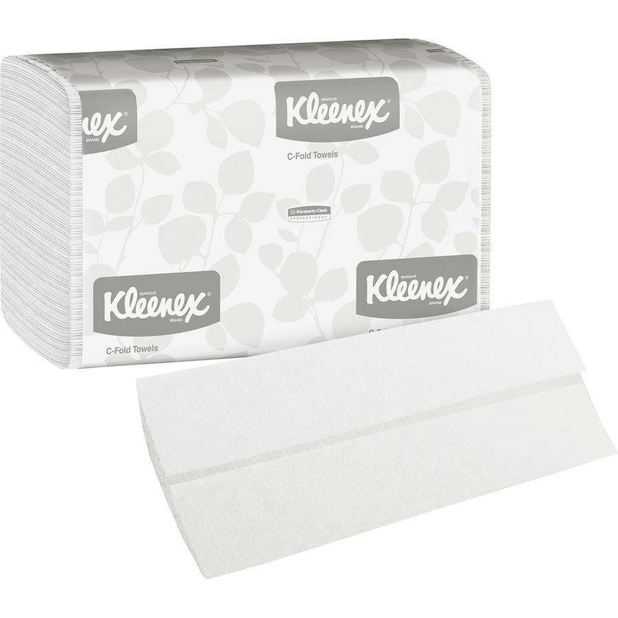 Kleenex C-Fold Towels - 10.13 x 13.25 - White - Soft, Absorbent - 150 Per  Pack - ICC Business Products