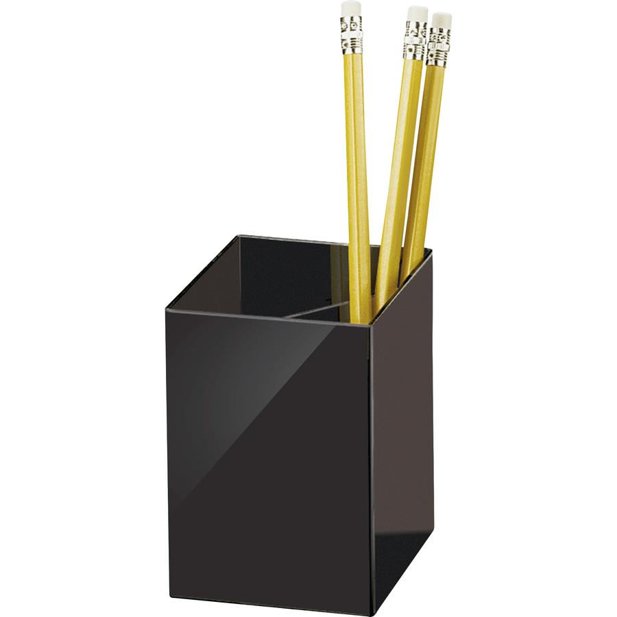 Advantus Large Soft Sided Pencil Case External Dimensions 2 Width x 8.8  Depth x 5.3 Height Zipper Closure Fabric Black For PenPencil Crayon  Scissors 1 Each - Office Depot