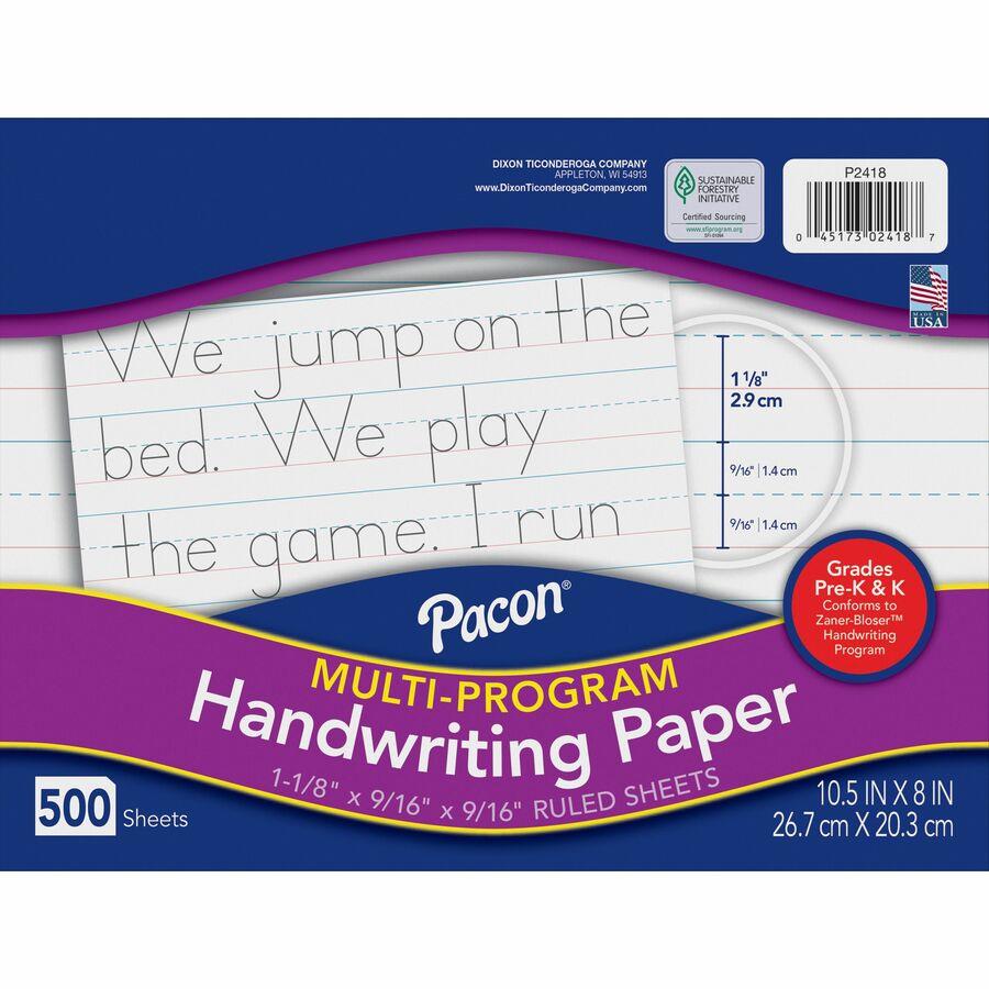 Pacon Multi-Program Handwriting Papers - 500 Sheets - 1.13 Pacon Multi-Program Handwriting Papers - 500 Sheets - 1.13