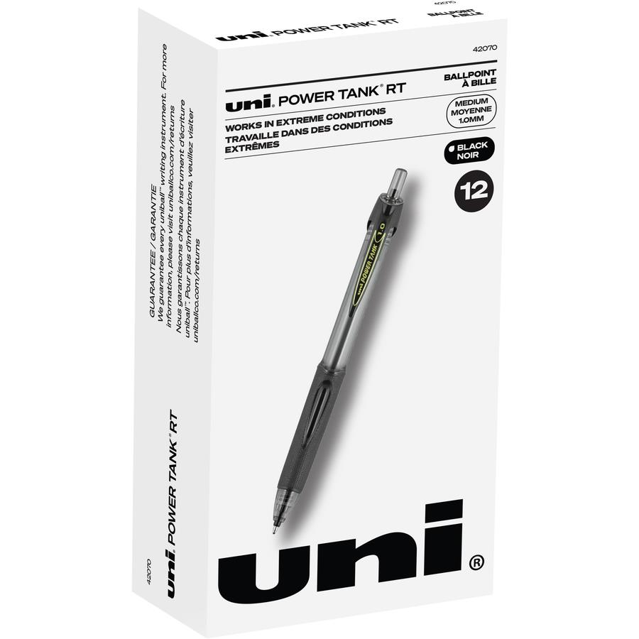 Felt-Tip Porous Pens, Medium Point, 1.0 mm, Black Barrels, Black Ink, Pack  Of 12 Pens